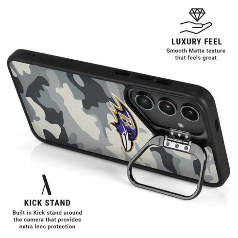 NFL Baltimore Ravens Camo Galaxy S24 FE Kickstand Case